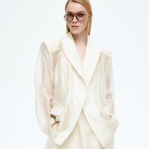 ❗️PRICE FIRM❗️ H&M EDITION OVERSIZED SHEER BLAZER SIZE M